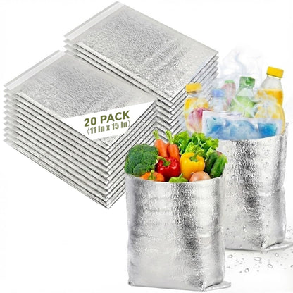 Smilco 20-Pack Insulated Shipping Bags, 11 x 15-Inch Thermal Liners