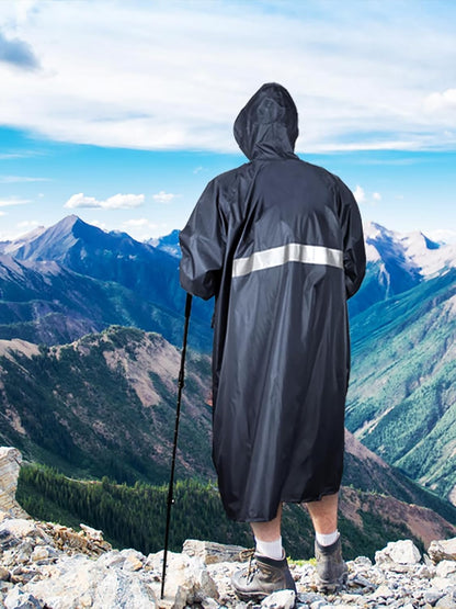 ANYOO Waterproof Raincoat Men Women Packable Hooded Reflective Pockets