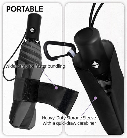 Travel Windproof Umbrella for rain Compact Small Travel size QuickDry