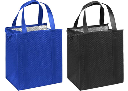 Mediz Hannah Direct Large Capacity Heavy Duty Insulated Smart Shopping Bag - Strong Reusable Grocery Tote 2 Pack