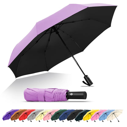 SoulRain Travel Umbrella - Compact Umbrella for Rain - Perfect Large Auto Folding Umbrella - Ideal Car umbrella, Small umbrella, and Travel Companion
