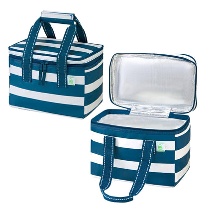 VENO 2 Pack Insulated Grocery Bags, Hard Bottom, Light Blue