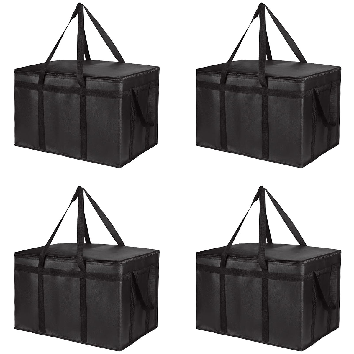 Bodaon 4-Pack Insulated Reusable Grocery Shopping Bag, X-Large Cooler, Blue
