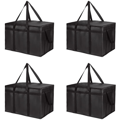 Bodaon 4-Pack Insulated Reusable Grocery Shopping Bag, X-Large Cooler, Blue