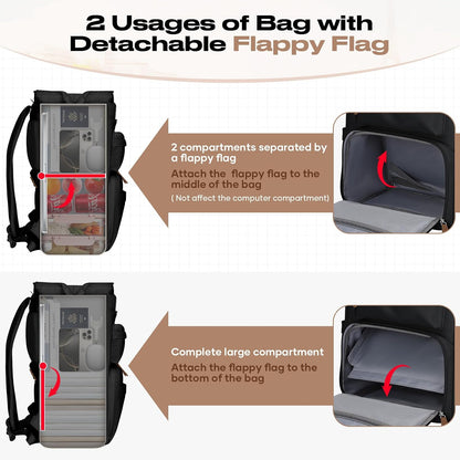 Maelstrom 15.6-17.3" Laptop Backpack with Lunch Box, Work Bag for Women Men