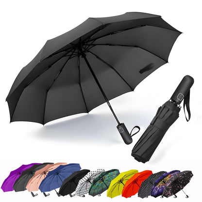SIEPASA Windproof Travel Compact Umbrella-Automatic Umbrellas for Rain-Compact Folding Umbrella, Travel Umbrella Compact, Small Portable Windproof Umbrellas for Men Women Teenage. (Purple)