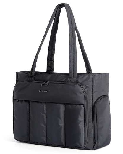 BAGSMART Puffer Tote Bag for Women, 21L/26L Work Tote Shoulder Handbag
