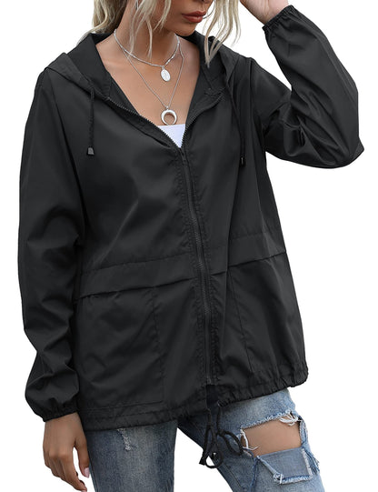 Women's Raincoats Lightweight Waterproof Rain Jackets