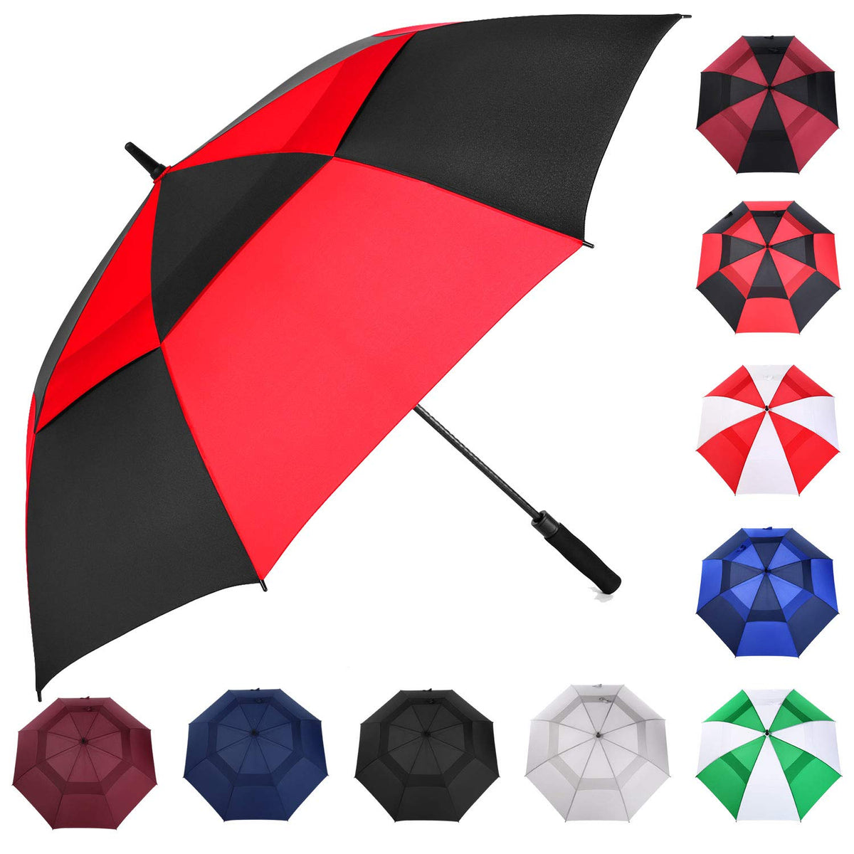 MRTLLOA Extra Large Golf Umbrella,54/62/68/72 Inch Automatic Open Umbrella