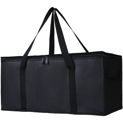 Bodaon 1-Pack Insulated Reusable Grocery Shopping Bags, X-Large, Black