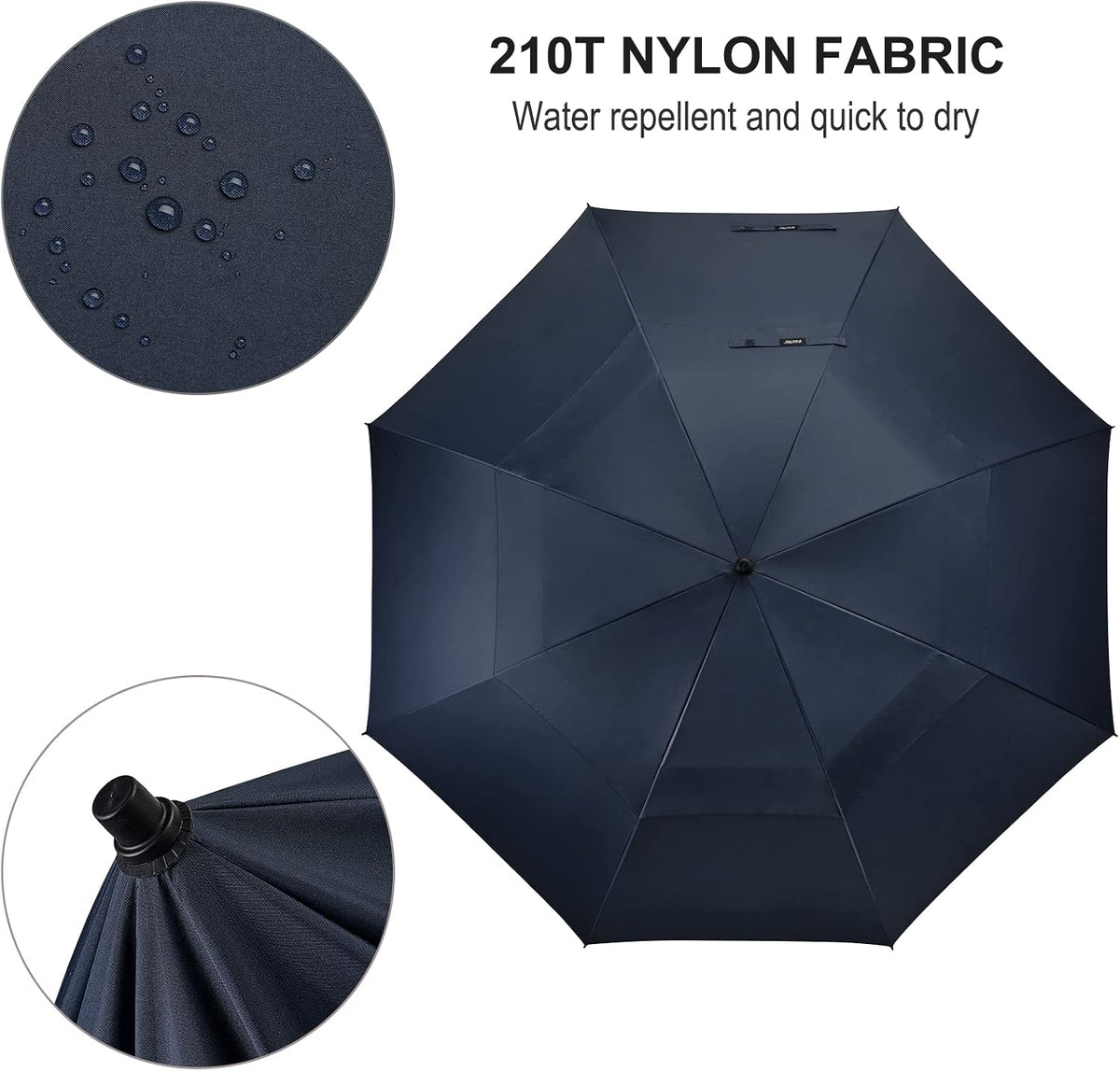 G4Free 80 Inch Golf Umbrella Extra Large Umbrella Double Canopy Windproof