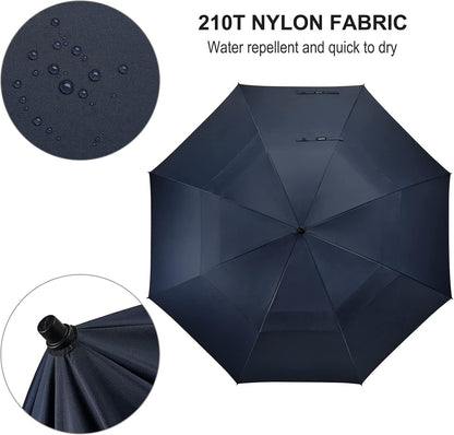 G4Free 80 Inch Golf Umbrella Extra Large Umbrella Double Canopy Windproof