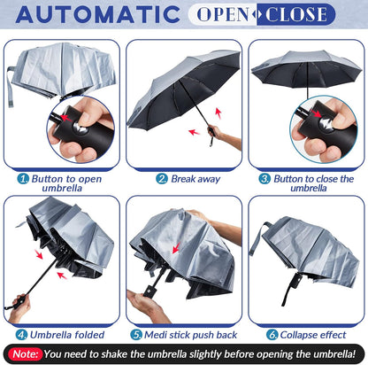 Amylove Windproof Travel Umbrellas Bulk Auto Open