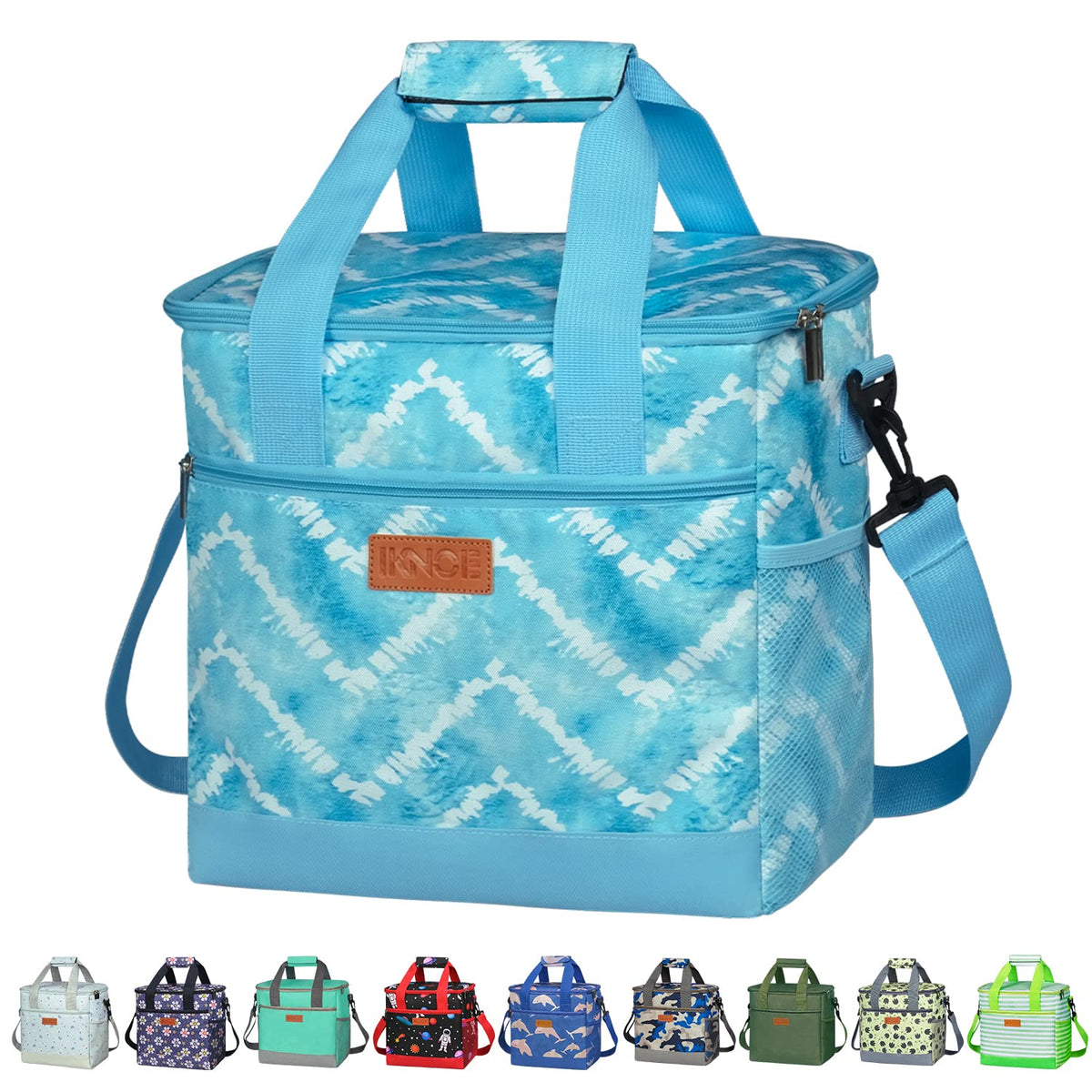 IKNOE 15L 24-Can Insulated Cooler Bag, Leak-Resistant Lunch Tote for Work