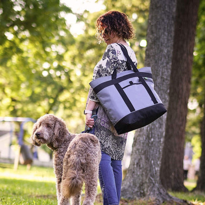 Jumbo Insulated Cooler Bag, Heavy Duty Soft Insulated Grocery Bag, Charcoal