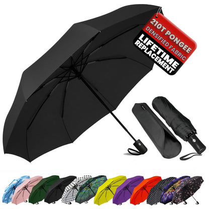SIEPASA Windproof Travel Compact Umbrella-Automatic Umbrellas for Rain-Compact Folding Umbrella, Travel Umbrella Compact, Small Portable Windproof Umbrellas for Men Women Teenage. (Purple)