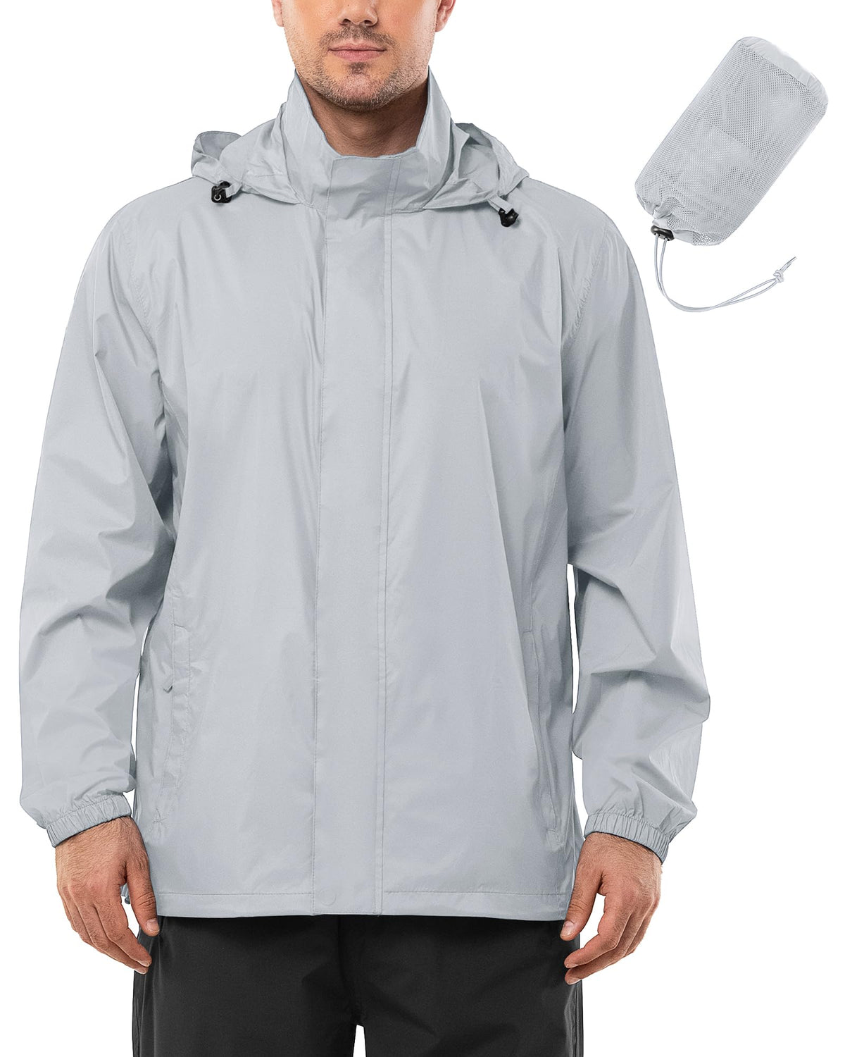 Outdoor Ventures Men's Rain Jacket Waterproof Lightweight Packable Raincoat