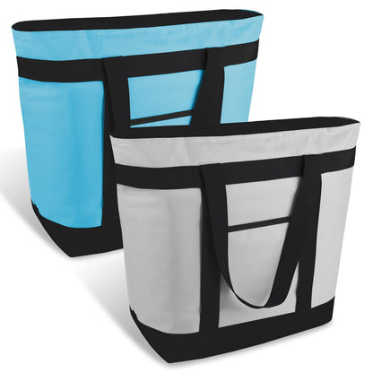 mosago Commercial Insulated Food Delivery Bag 39L, Grocery Tote Bag, Grey