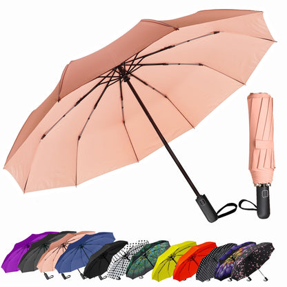 SIEPASA Windproof Travel Compact Umbrella-Automatic Umbrellas for Rain-Compact Folding Umbrella, Travel Umbrella Compact, Small Portable Windproof Umbrellas for Men Women Teenage. (Purple)