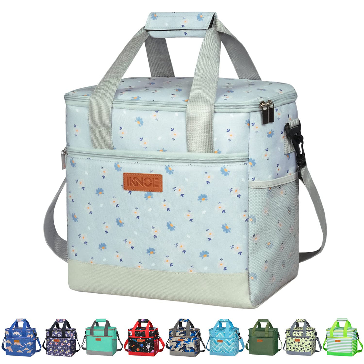 IKNOE 15L 24-Can Insulated Cooler Bag, Leak-Resistant Lunch Tote for Work