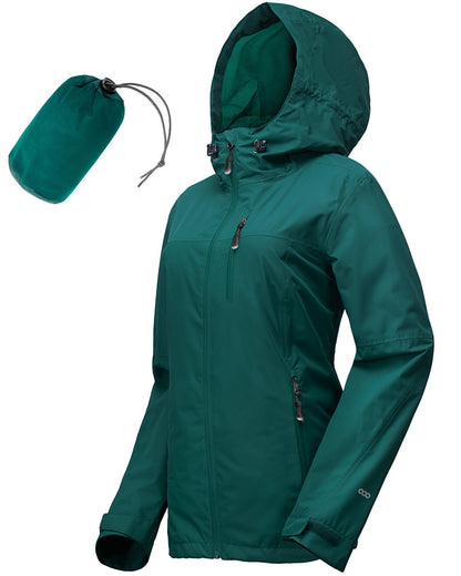 33,000ft Packable Rain Jacket for Women Waterproof Raincoats with Hood