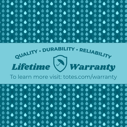 Totes Auto Open/Close Windproof Compact Large Golf Umbrella with UV and Water Repellant Protection