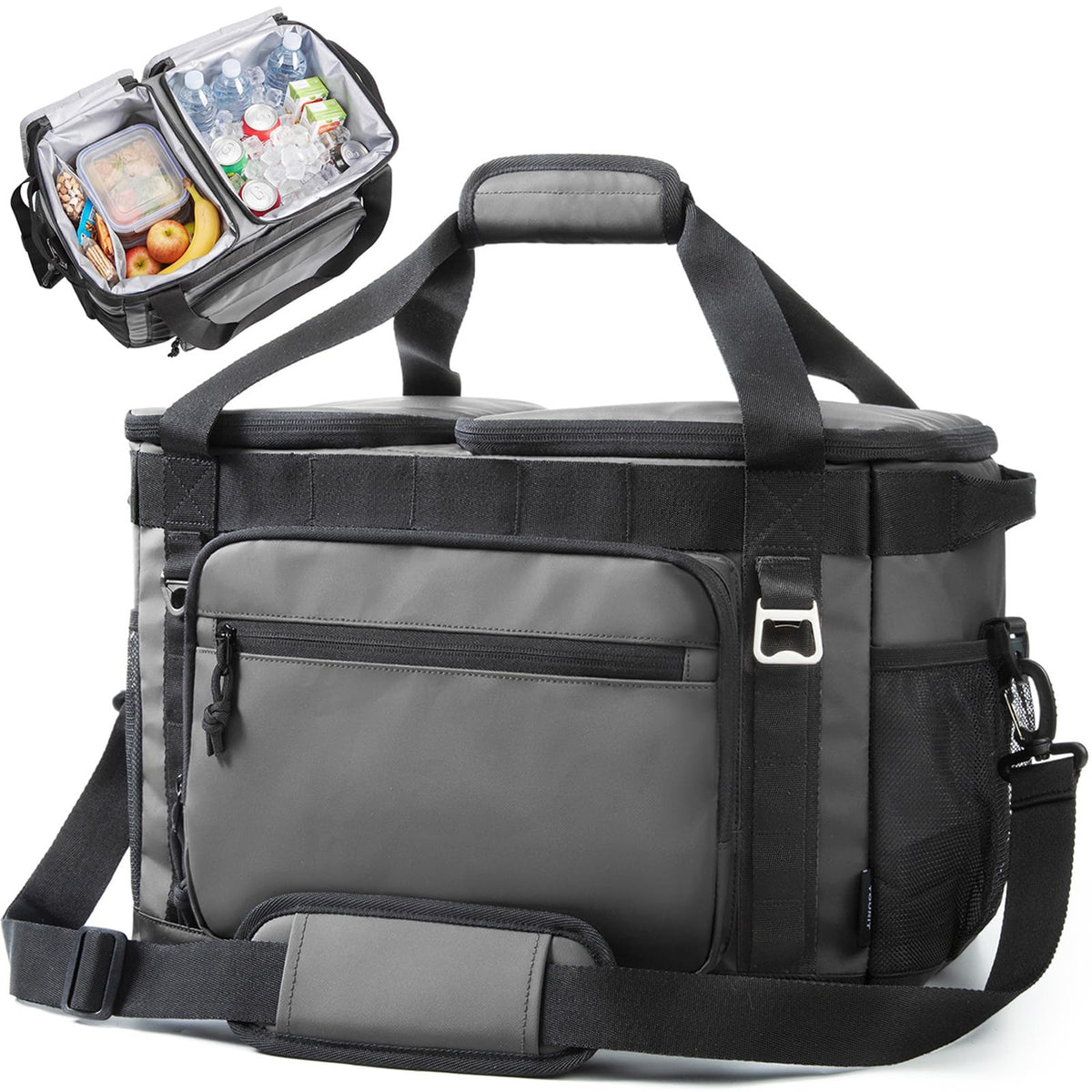TOURIT 2-Zone Soft Cooler Bag 30/48 Cans, Dry & Wet Insulated Beach Cooler