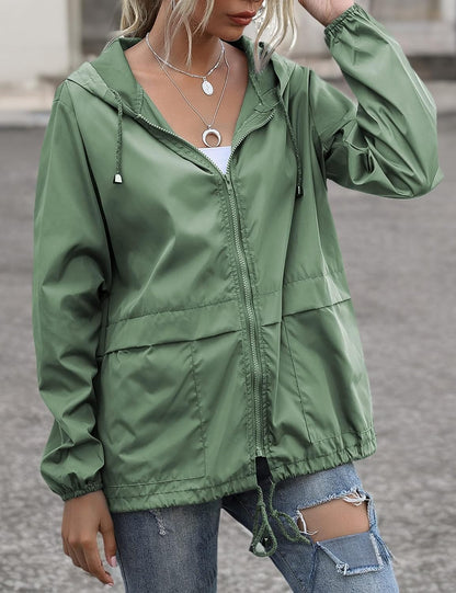 Women's Raincoats Lightweight Waterproof Rain Jackets
