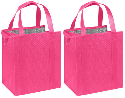 Mediz Hannah Direct Large Capacity Heavy Duty Insulated Smart Shopping Bag - Strong Reusable Grocery Tote 2 Pack