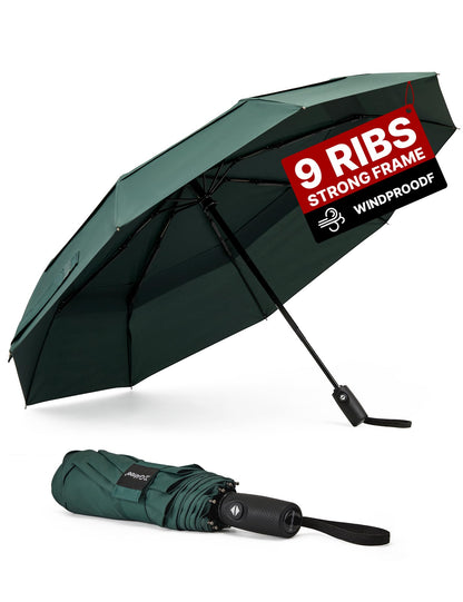 G4Free 42 Inch Travel Umbrella, Compact Vented Windproof Umbrella for Rain