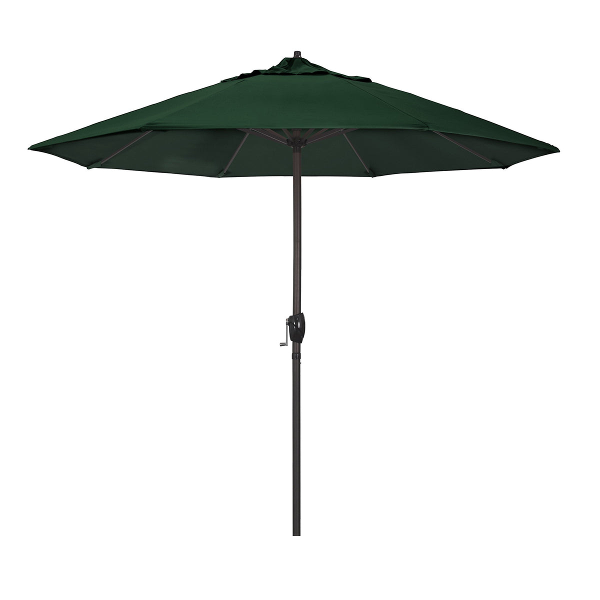 California Umbrella 9' Rd Sunbrella Aluminum Patio Umbrella, Crank Lift, Auto Tilt, Bronze Pole, Pacific Blue