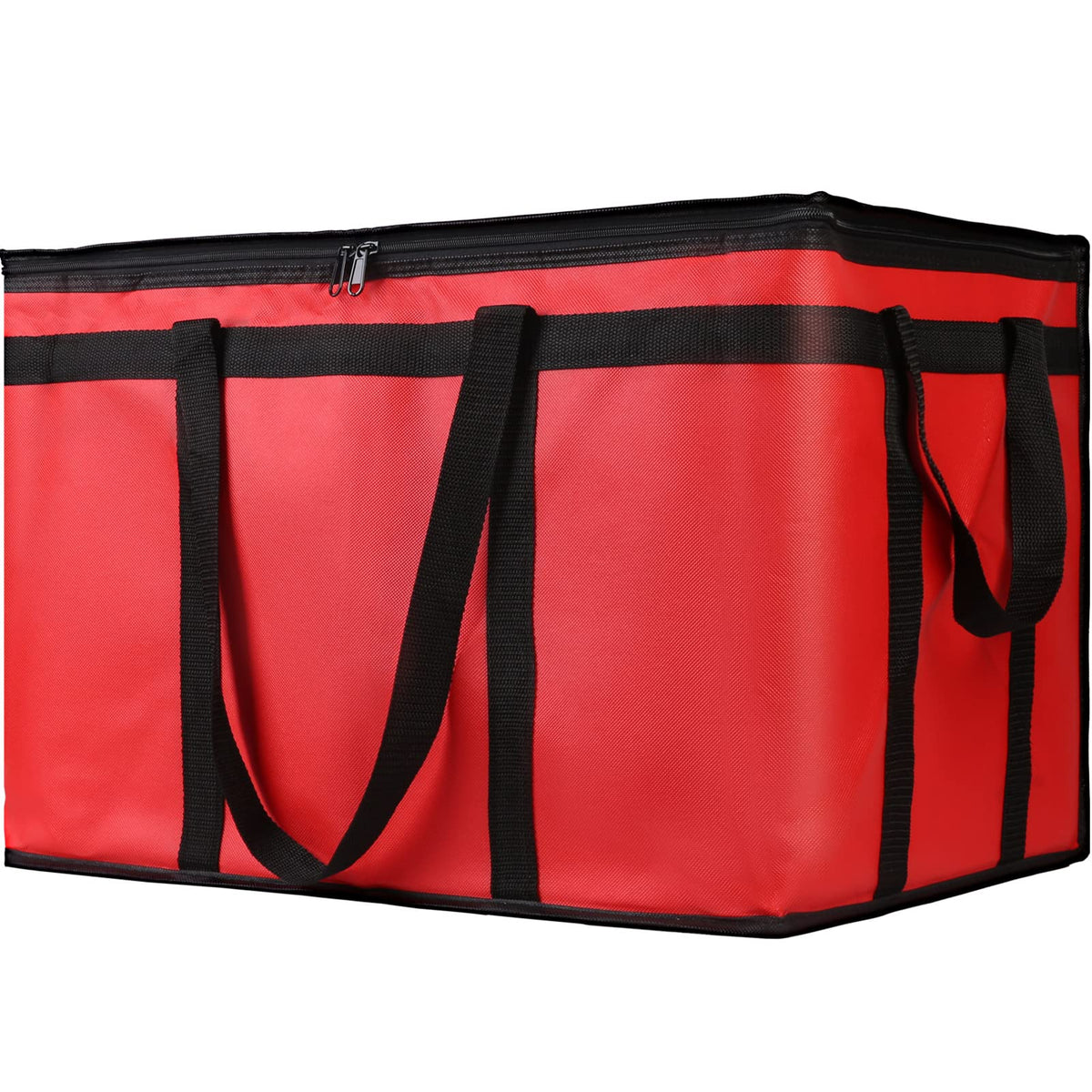 1-Pack Insulated Food Delivery Bag with Hard Bottom, 3X-Large, Black