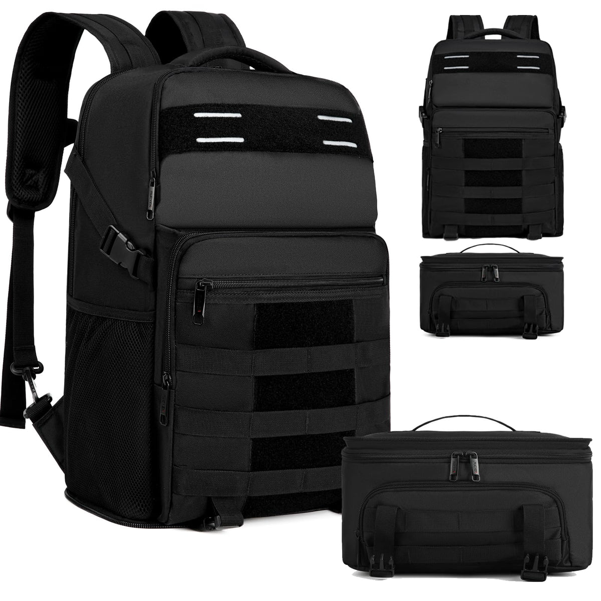 RUCYEN Lunch Backpack, Insulated Cooler Backpack Lunch Box for Men Women, 15.6 Inches RFID Blocking Laptop Backpack with USB Port Lunch Bag for Work Travel Black