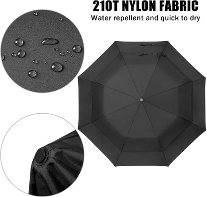 G4Free 62 Inch Portable Golf Umbrella Oversize Large Umbrella Double Canopy