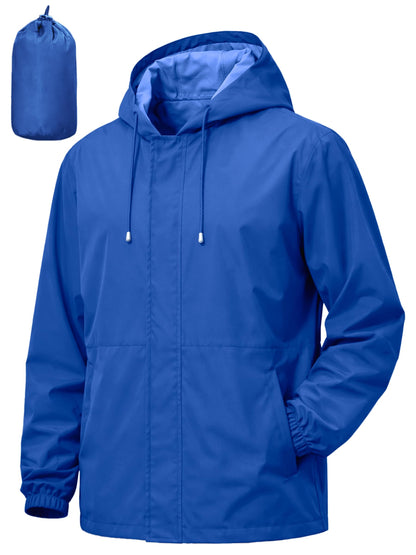 UIQUR Mens Waterproof Cycling Jacket Lightweight Packable Rain Jacket