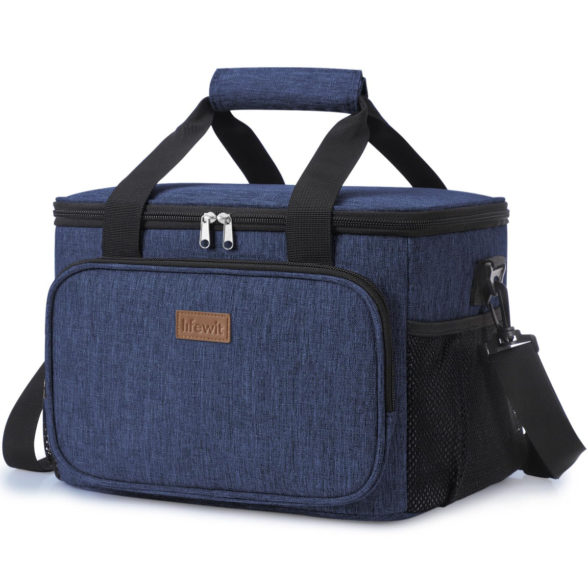 Lifewit Medium Lunch Bag, Insulated Lunch Box, Soft Cooler Cooling Tote for Adult Men Women, Black 12-Can (9L)
