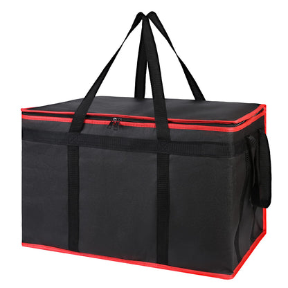 Bodaon 2-Pack Insulated Reusable Grocery Shopping Bags, Medium, Black,