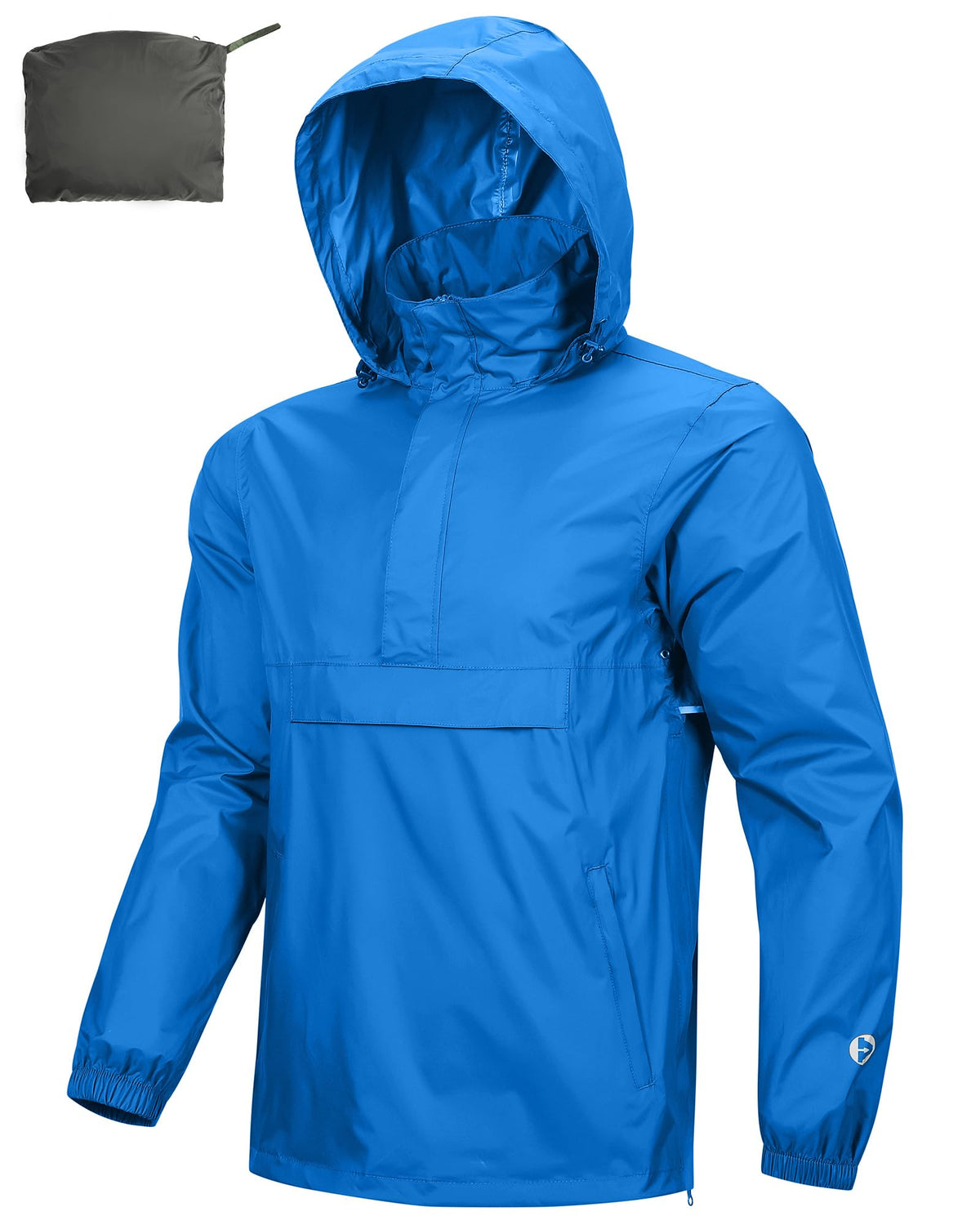 Outdoor Ventures Men's Rain Jacket Waterproof Lightweight Packable Pullover
