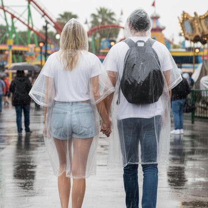 APEXUP Disposable Rain Ponchos for Adults, 5/10/50 Family Pack