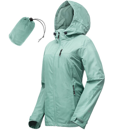 33,000ft Packable Rain Jacket for Women Waterproof Raincoats with Hood