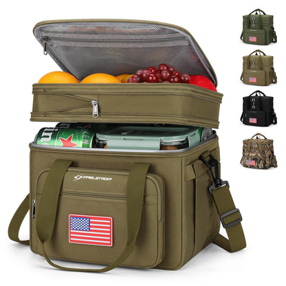 Maelstrom 23L Insulated Lunch Box, Expandable Double Deck Cooler Bag