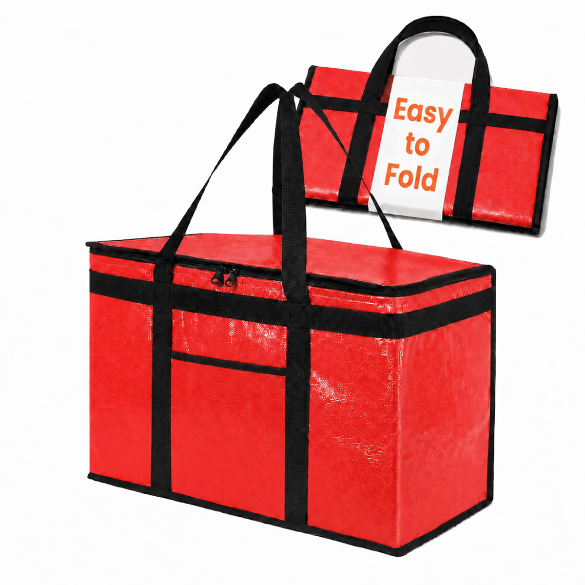 NZ home Insulated Food Bag, Portable Cooler Tote (3XL, Black, 1 Pack)