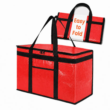 NZ home Insulated Food Bag, Portable Cooler Tote (3XL, Black, 1 Pack)