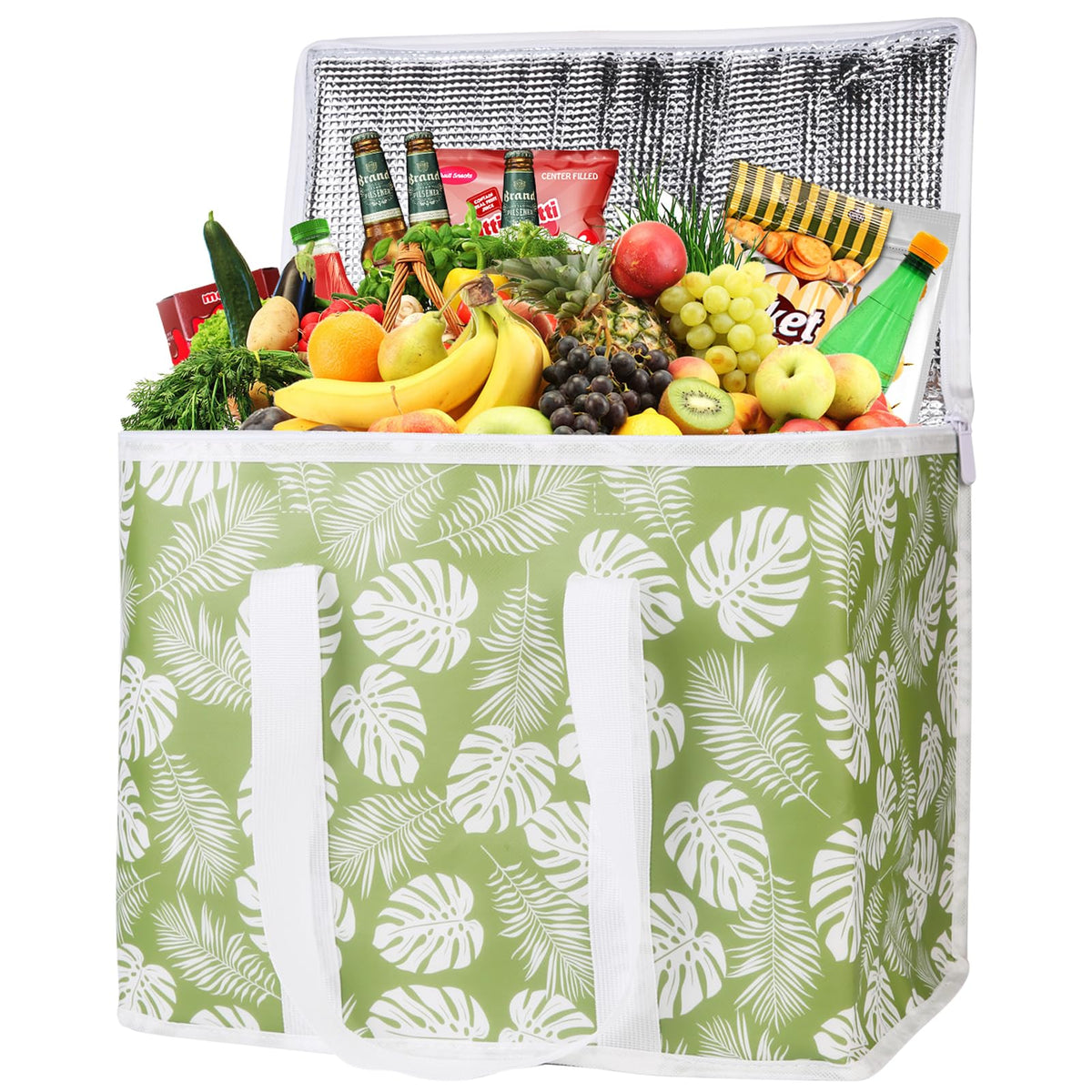 1-Pack Insulated Food Delivery Bag with Hard Bottom, 3X-Large, Black