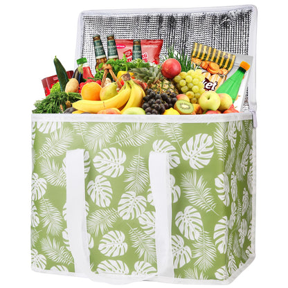 1-Pack Insulated Food Delivery Bag with Hard Bottom, 3X-Large, Black
