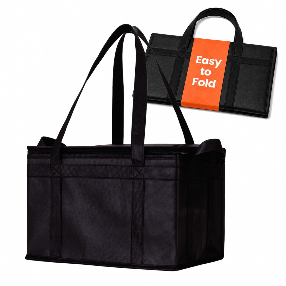 NZ home Insulated Food Bag, Portable Cooler Tote (3XL, Black, 1 Pack)