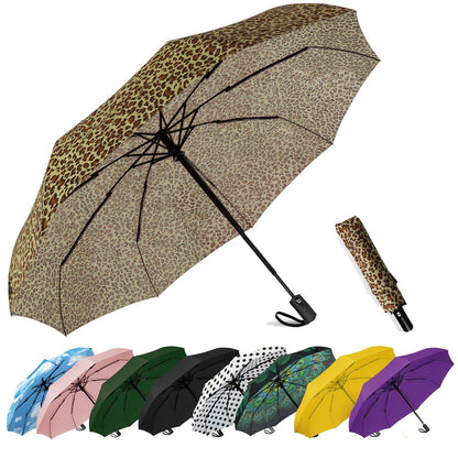 SIEPASA Windproof Travel Compact Umbrella-Automatic Umbrellas for Rain-Compact Folding Umbrella, Travel Umbrella Compact, Small Portable Windproof Umbrellas for Men Women Teenage. (Purple)
