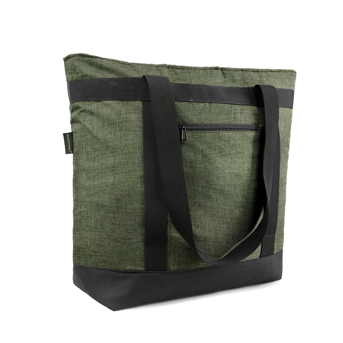BeeGreen Cooler Bag Soft Insulated Tote for Beach Travel Grocery Shopping Lunch Portable Large Ice Coolers with Handle Hard Freezer Bags with Zippered Top Foldable Leakproof Delivery Totes Navy
