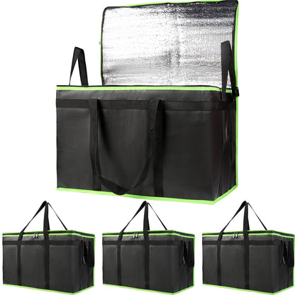 Bodaon 4-Pack Insulated Reusable Grocery Shopping Bag, X-Large Cooler, Blue