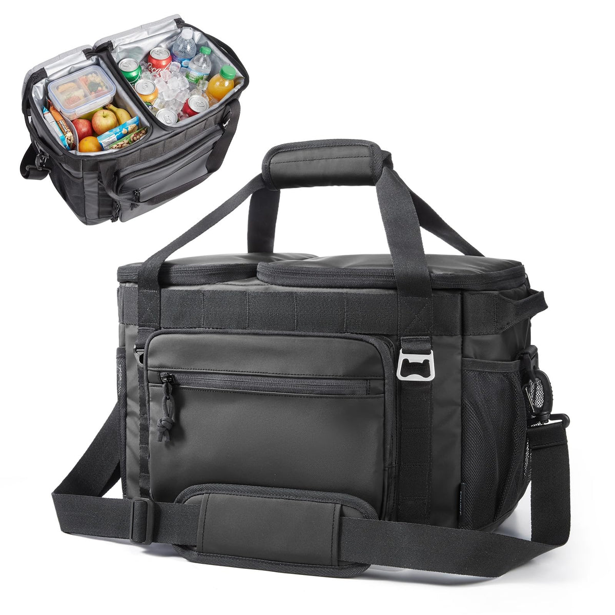 TOURIT 2-Zone Soft Cooler Bag 30/48 Cans, Dry & Wet Insulated Beach Cooler